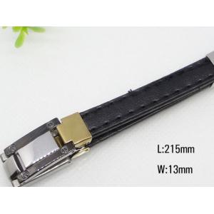 China Customized Stainless Steel Mens Rubber Bracelet 1450020 supplier