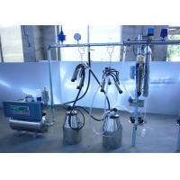 220V Double Bucket Milking Machine For Goats / Buffaloes , 40-60HZ Motor Equipped