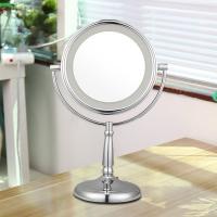 China Round 10x Lighted Makeup Mirror / Double Sided Magnifying Mirror on sale
