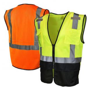 China Ansi Mens High Vis Safety Clothing Mesh Fabric Custom Logo With Pockets supplier