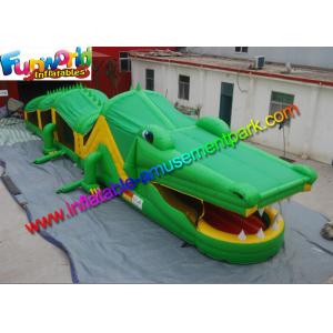 China Outdoor Crocodile Inflatables Obstacle Course Rentals / Custom Obstacle Game supplier