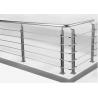 China Round Stainless Steel Stair Railing Systems For Prefabricated Modern Balcony wholesale