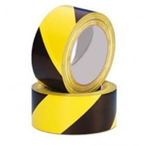China Double Color ESD Safety Warning Tape Sticky Floor Tape Yelloe / Back / Red / White / Green supplier
