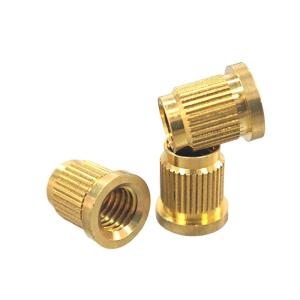 China Straight Knurled Brass Threaded Insert Nut High Strength And Versatility wholesale