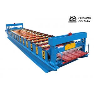 China Hihg Power Metal Roof Trapezoidal Sheet Roll Forming Machine Delta PLC Control supplier