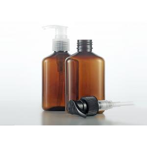 Brown 125ml Amber Square Pet Bottle With Cleanser Pump