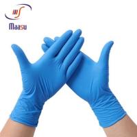 China OEM Blue Latex Surgical Gloves , Disposable Latex Medical Examination Gloves on sale