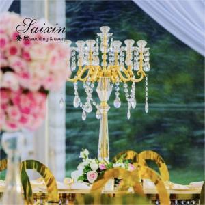 ZT-303B manufacturer wholesale 7 arms golden candelabras weddings table centerpieces