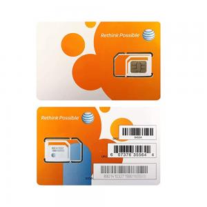 China AT&T SIM Card Compatible With Prepaid GoPhone Postpaid AT&T Cellular Service Universal Triple Cut 3 In 1 supplier