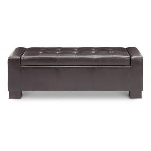 leather folding  wood shoe box storage ottoman bed end bench seating