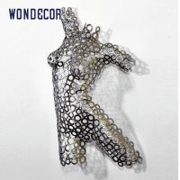 China Circular Splicing Female Torso Stainless Steel Abstract Sculpture Wall Decoration on sale
