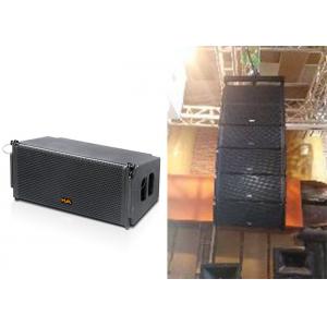 China Two-way Line Array Speaker Passive Mode Dual 10 Inch Black Wooden Box supplier