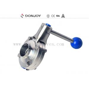 Donjoy weld sanitary butterfly valve with pull handle