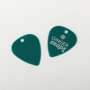 China Green Small Plastic Hooks Customized Logo Printing Plastic Guitar Pick supplier