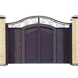 Modern House Wrought Iron Main Gate , New Design Wrought Iron Front Door