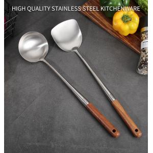 Extended Handle Rosewood 304 Spatula Stainless Steel Kitchen Utensils