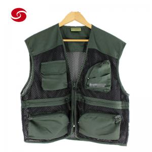                                  Multi-Pocket Polyester Breathable Mesh Summer Leisure Fishing Vest for Men             