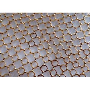 Brass and Copper Decorative Ring Mesh Curtain Decorates Your Room And Office