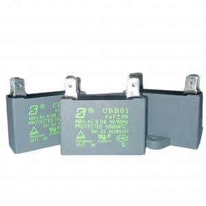 CBB61 450V 4.0mfd S3 Industrial Fan Capacitor With Four 187 Quick-Connect Terminals