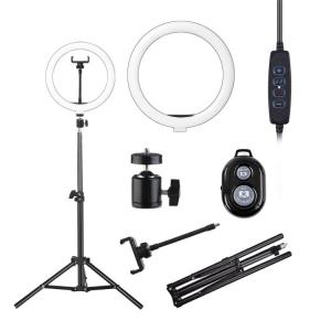 China 10 Inch 5800K Ring Supplementary Lamp Dimmable Portable , Tripod Stand For Youtube Videos supplier