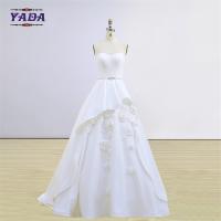 China Elegant vintage handmade appliqued korean style dress strapless dresses latest bridal wedding gowns on sale