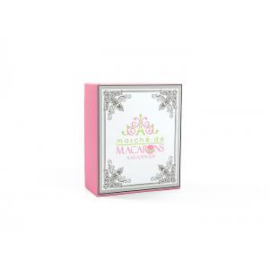 China Custom Macaron Gift Box Paper Recyclable Chocolate Packaging With Plastic Lid supplier