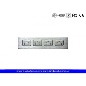 IP65 Metal Industrial Numeric Keypad Dust Proof With 4 Short Travel Metal Keys