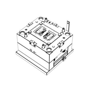 OEM / ODM : Custom Consumer Electronics Molds / Transparent antenna holder (1*2)  No.22677-B