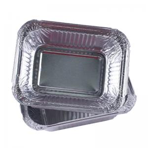 260ml Small Aluminium Take Away Containers Baking Disposable Aluminium Foil Food Tray With Lid