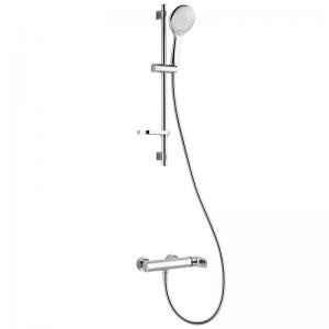 Chrome Hand Shower Slide Bar 3 Function Wall-mounted Bath Brass Shower Faucet Modern Style