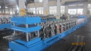 China 45kw Main Motor Power GuardRail Roll Forming Machine with Electric Control Cabinet wholesale