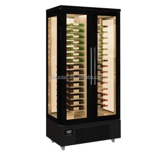 China Best Luxury Custom Wine Cooler With LED Lighting Wine Fridge Refrigerator Cabinet Glass Door Beverage Cellar Bottle Cooler supplier