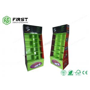 Supermarket Corrugated Point Of Purchase Displays Carton Paper Floor Stand