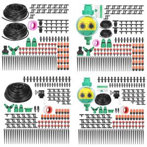 30 40 Meters Water Drip Irrigation Kit Greenhouse Automatic Watering System Timer Dripper Hose Sprinkler Set