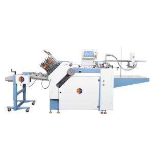 480mm Width Pharmaceutical Leaflet Folding Machine 16 Buckle Plate Belt Driving Type