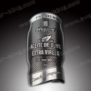 Heat Resistant Bottled Beverage Embossed Spirit Labels