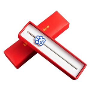 China custom red bookmark gift box  luxurious silver gold bookmark packaging box supplier