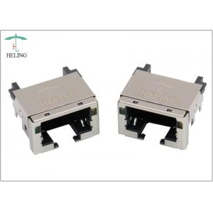 China Overhangs PCB RJ45 Low Profile Connector Right Angle With LED Indicator supplier