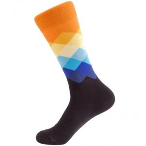 Eco - Friendly Trendy Dress Socks For Men , Colorful Funny Crazy Novelty Funky Cotton Socks