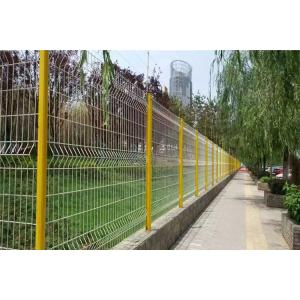 China 50x200mm 3D Wire Mesh Fence PVC Coated Wire Mesh Fencing Yellow supplier
