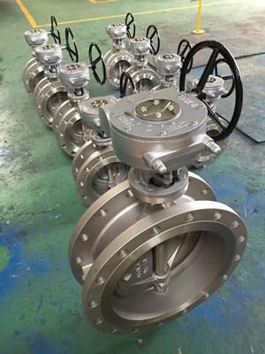 Flanged type three offset Butterfly valve,API 609 Triple Offset Double Flanged