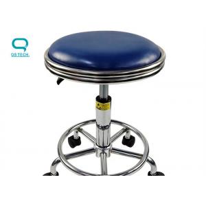 Plastic Five Star Feet Clean Room Blue 430x400mm ESD Lab Stool Chair