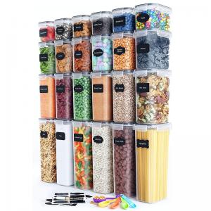 Hot Selling Plastic Cereal Storage Jars Airtight Food Storage Container Set