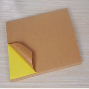 China Blank Self Adhesive Kraft Paper Label Sticker In Sheet Pack supplier