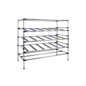 China Chrome Plated Stainless Steel Pipe Rack 5 Tier , 28mm Dia / 1mm Thickness supplier