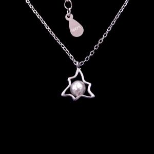 China Irregular Shape Freshwater Pearl Drop Necklace Platinum Sterling Silver Jewellery supplier