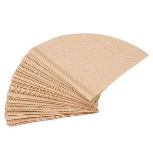 China Wood Pulp V Shaped Paper Filters For Single Cup Coffee Makers supplier
