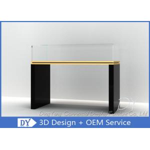 China Black Jewellers Display Case / Glass Jewellery Showcase Cabinet supplier