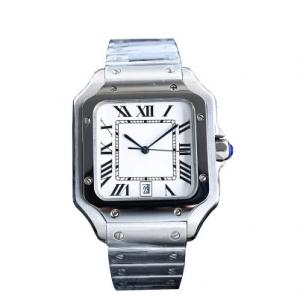 China Sapphire Crystal Quartz Watch Stainless Steel 40mm Case Diameter Fixed Bezel supplier