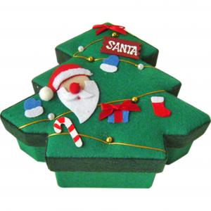 Green Christmas Tree Shape Custom Toy Packaging Boxes Decorative